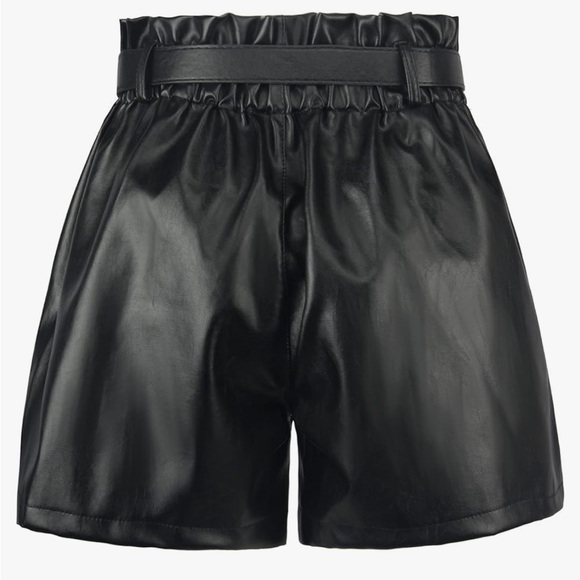 Amazon RAMISU High Waisted Faux Leather Shorts - Picture 2 of 7